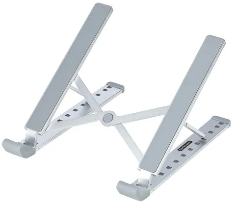 StarTech.com Taitettava kannettavan tietokoneen jalusta, kannettava, korkeussäädettävä, ergonominen, tuuletettu alumiinirunko, tukee 22 lb (10 kg)