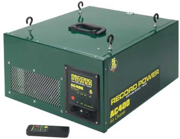 Record 3-vaiheinen ilmanpuhdistin AC400 kaukosäätimellä - 3 nopeutta ja ajastinviive